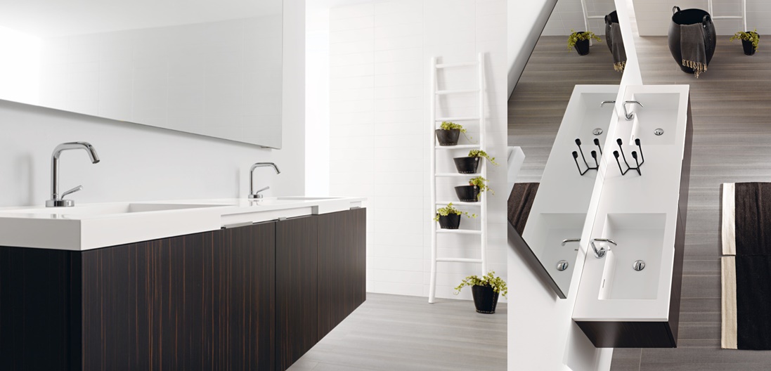 Комбинация ванной комнаты FLY101 в отделке INFINITY Milltek/Ebano MILLDUE FLY - Вид №1