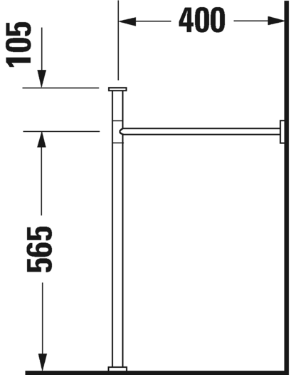 0030591000 Scola Металлическая консоль Хром Duravit - Вид №2