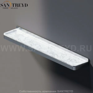 Agape MEMORY Полка 70 см из белого мрамора в хромированном каркасе AMEM856AMC
