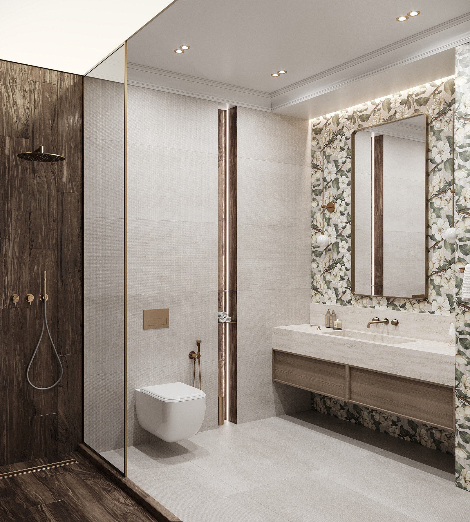 Керамогранит CORTEN GREY DECOR 60х120 Creanza SH1004-D - Вид №1