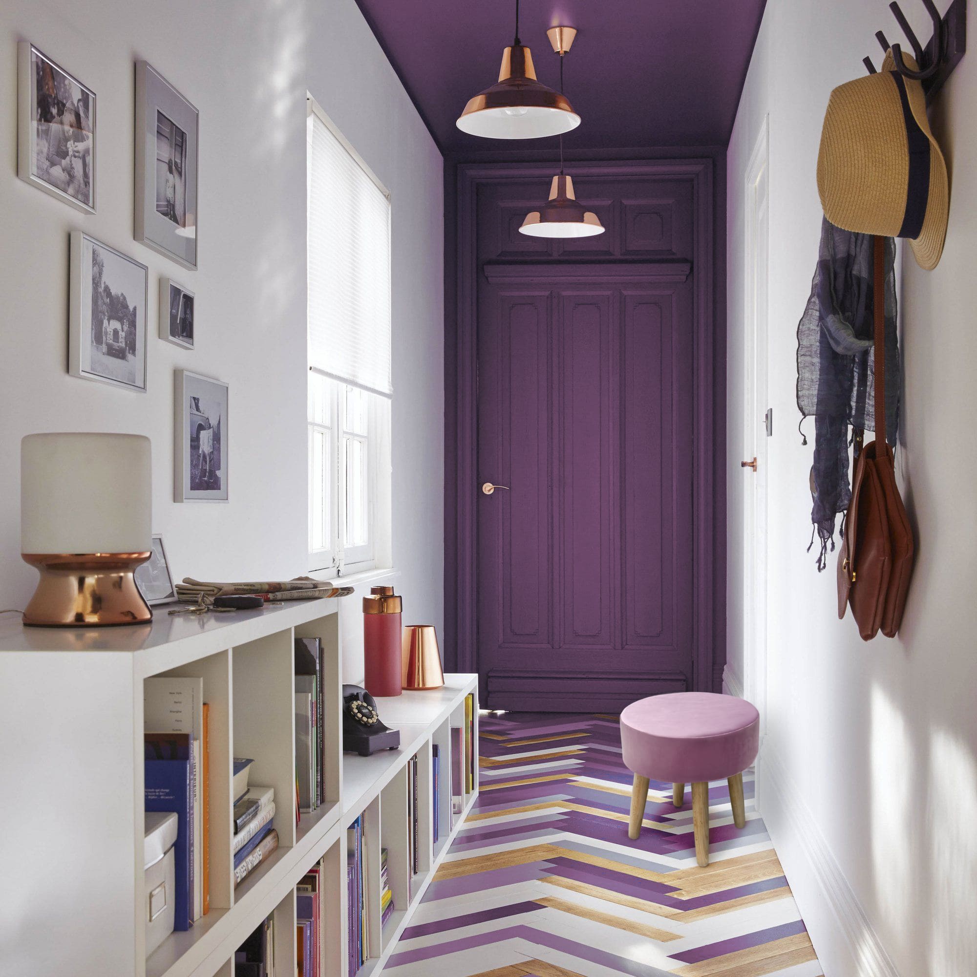 82978486 Табурет с мягкой обивкой, круглый, цвет лиловый Santreyd  - Вид №3