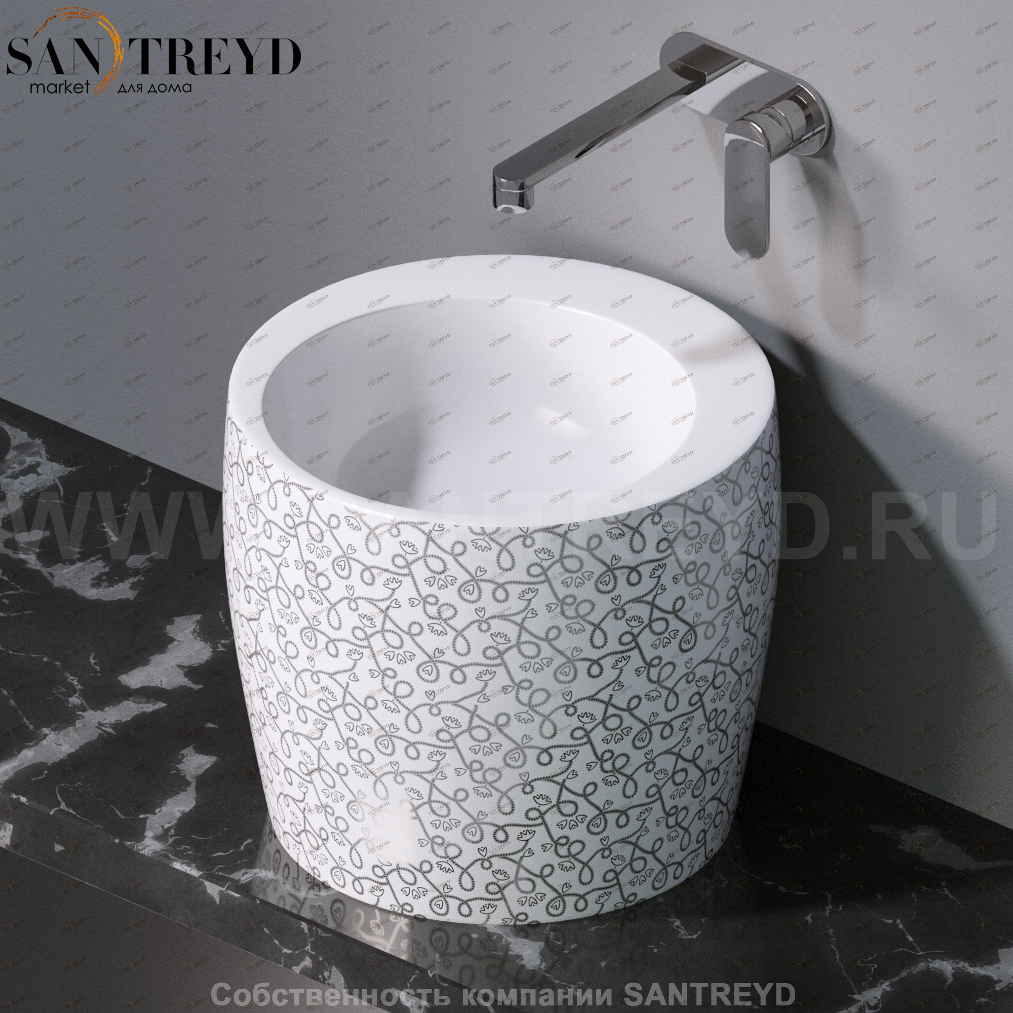 L101400P Накладная раковина на столешницу  круглая A. e T. Italia TOTEM AeT ITALIA