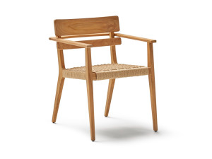 Стул для сада из тикового дерева с подлокотниками