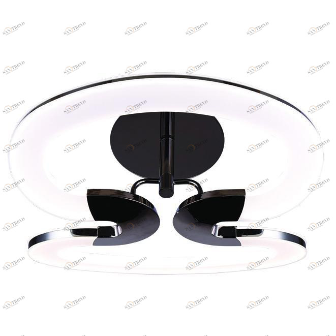 Потолочный светодиодный светильник IDLamp Gala 410/2PF-LEDWetasphalt IDLAMP GALA 203163 Белый;черный;черно-белый