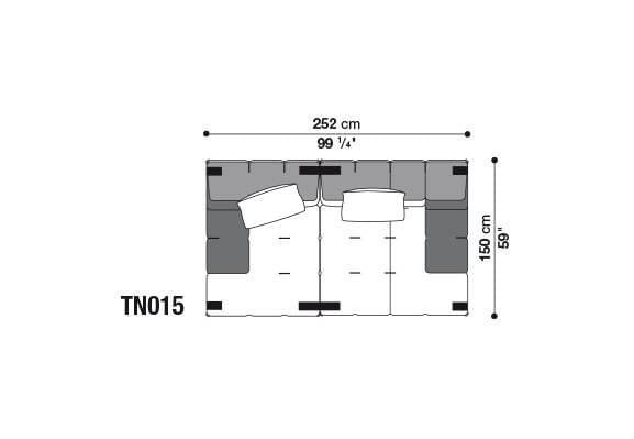 Секционный диван из ткани B&B Italia Tufty-Too ARCH-00095690 - Вид №29