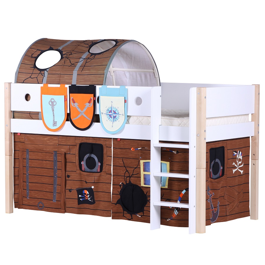 Кровать Flexa White с лестницей, 190 см, белая лакированная 801730895 - Вид №6