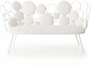 Saba Italia 2-местный садовый диван из железа и ткани Grace