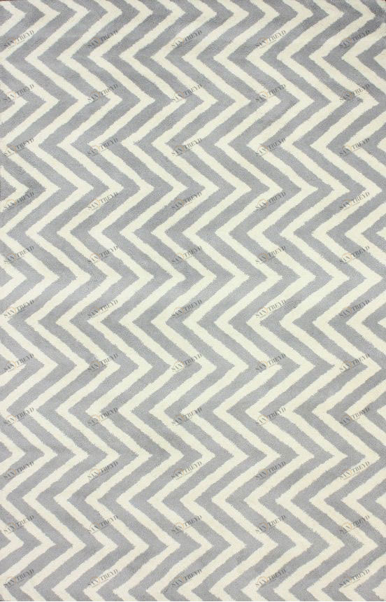 Ковер Zig Zag серый 120х180 DOLLY CAPRETS ДИЗАЙНЕРСКИЕ, ЗИГ ЗАГ 015198 Белый;серый 