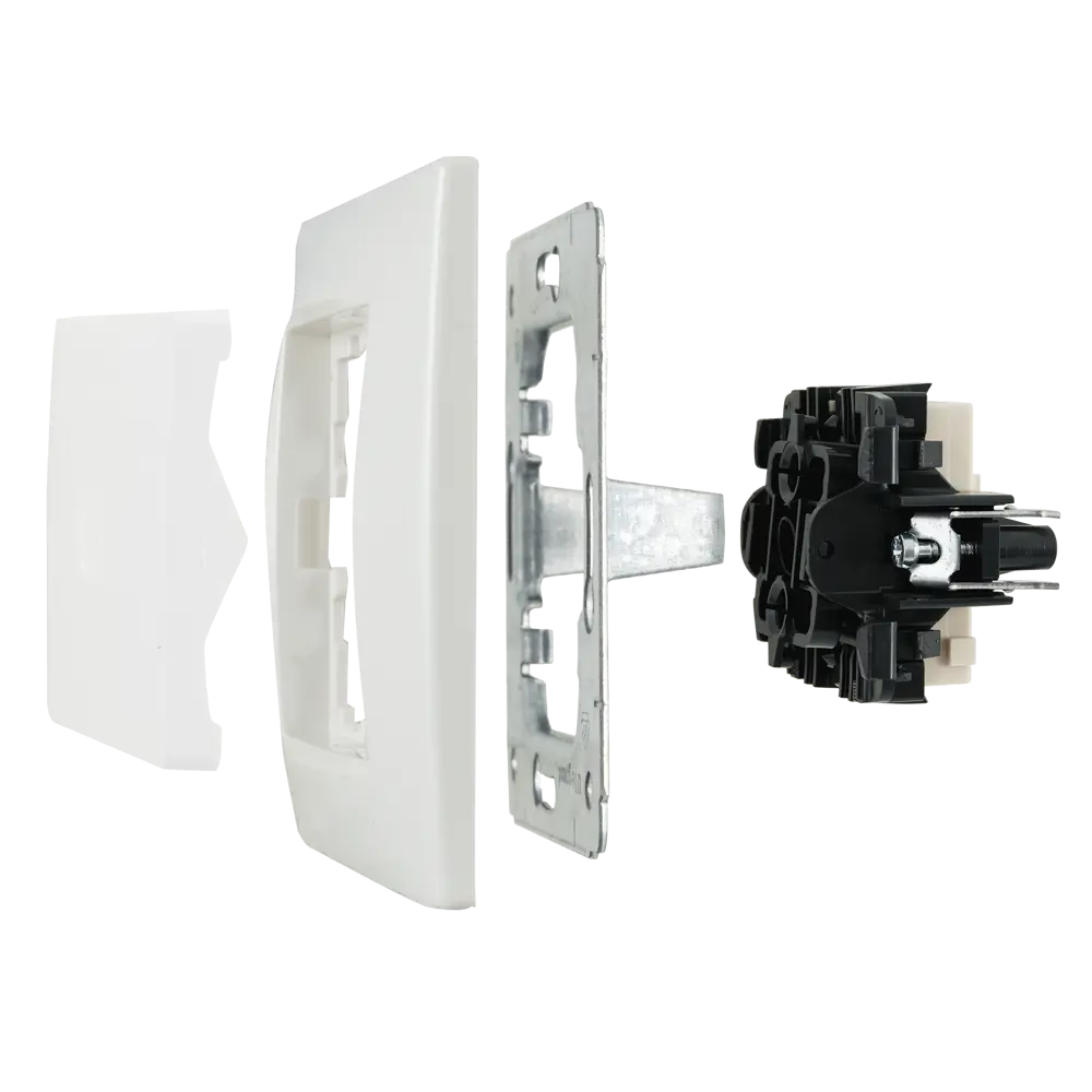 Выключатель встраиваемый Legrand Cariva 1 клавиша с подсветкой, цвет белый STLM-2137381 - Вид №5