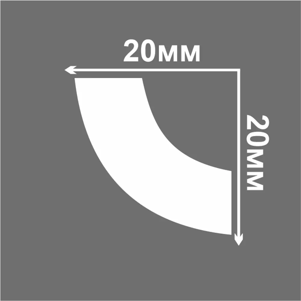 Плинтус потолочный полистирол С10/20 белый 20x20x2000 мм Santreyd STLM-2178108 - Вид №4