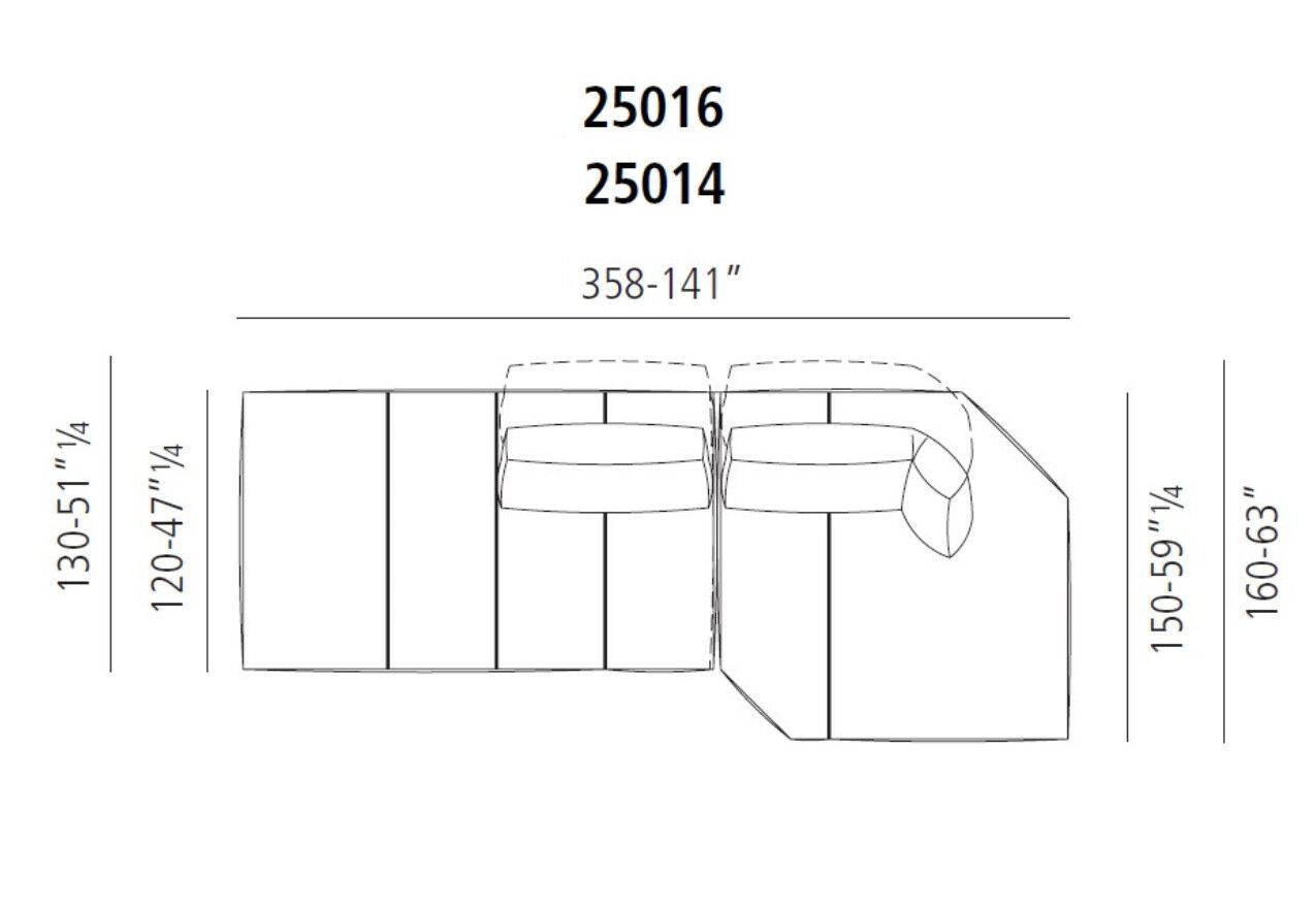 Секционный диван из кожи или ткани Vibieffe 25 LANE ARCH-00027394 - Вид №11