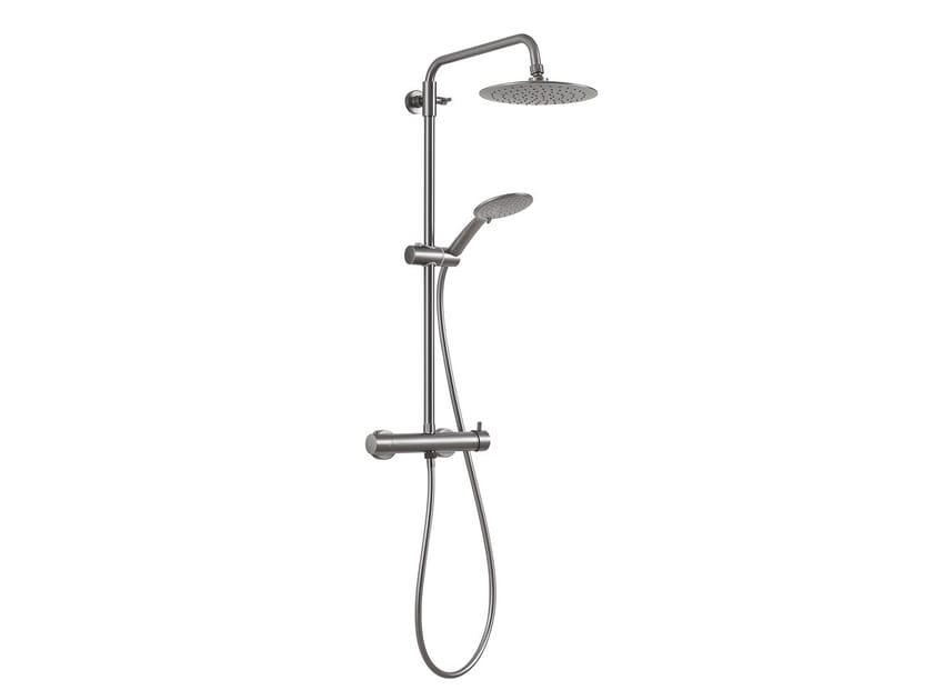 Настенная душевая колонна из нержавеющей стали с душем и ручным душем GEDY ARCH-00104418