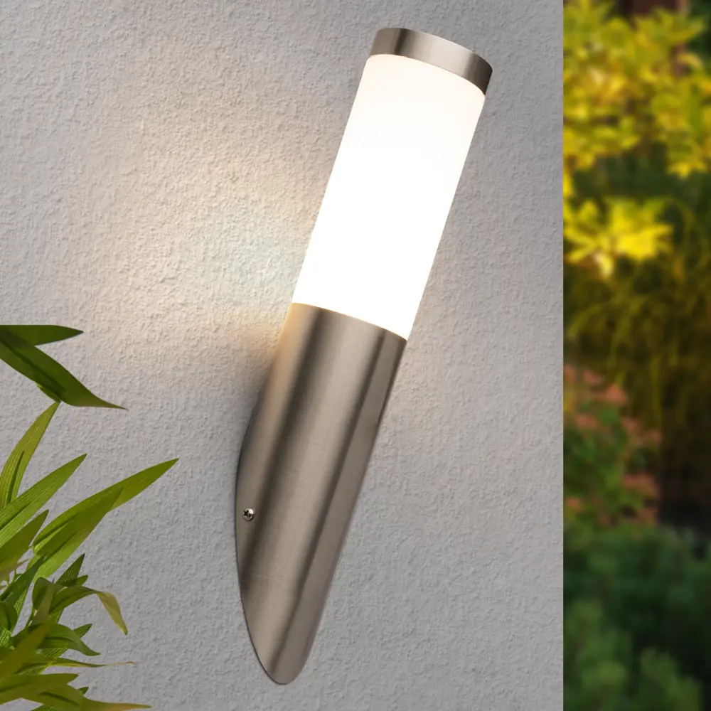 Светильник уличный настенный KREAFORTA Begnas под лампу Е27 25 Вт IP44 цвет сталь STLM-2016710