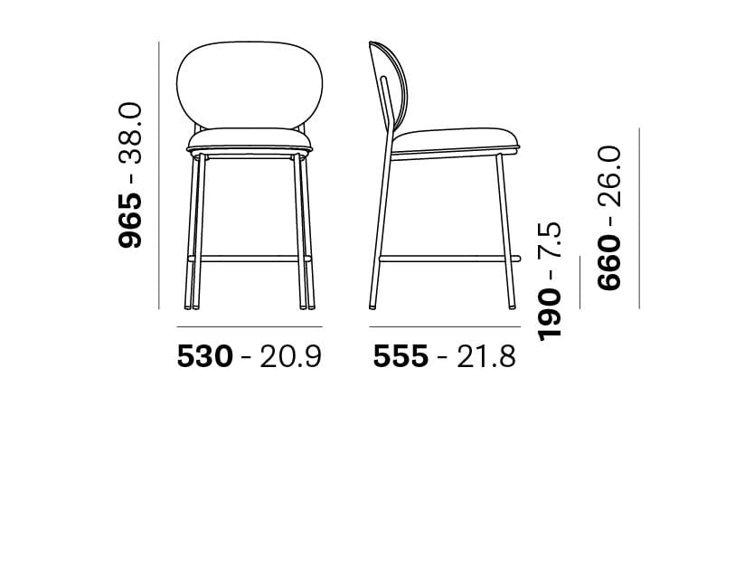 Тканевый кухонный стул Pedrali Stiel ARCH-00036301 - Вид №5
