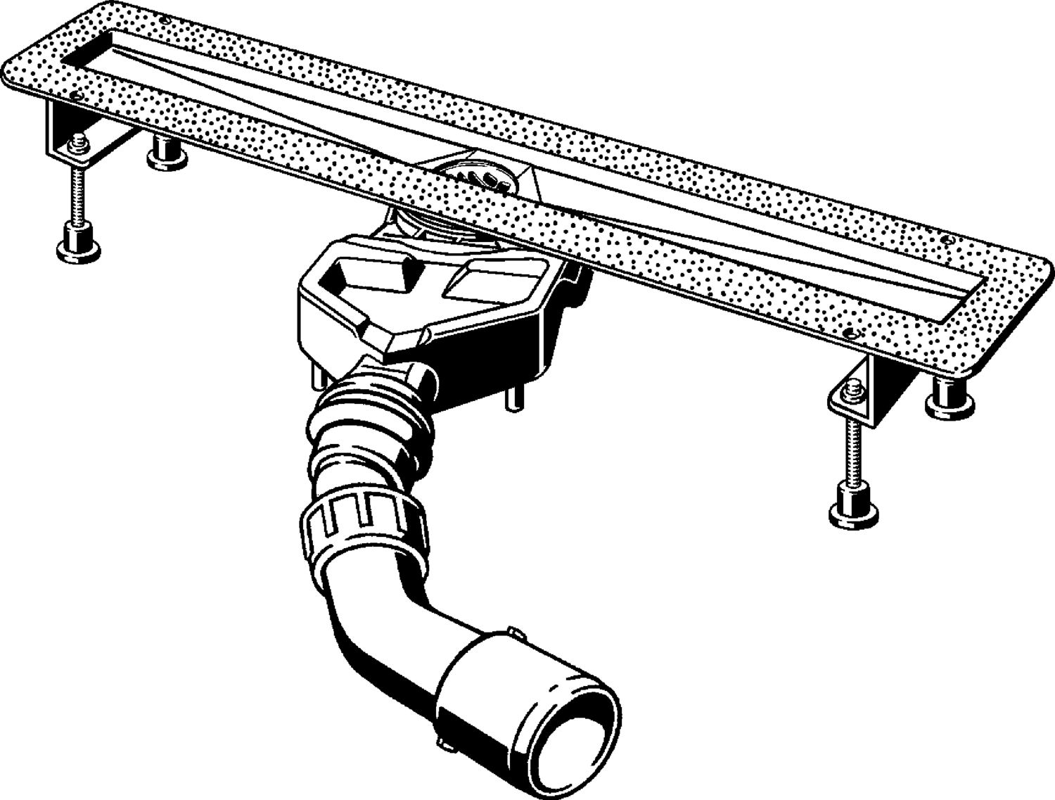 Канализационная арматура  Душевые лотки Advantix  Решетки VIEGA 687 595 1) Модель 4980.40 Santreyd  - Вид №1