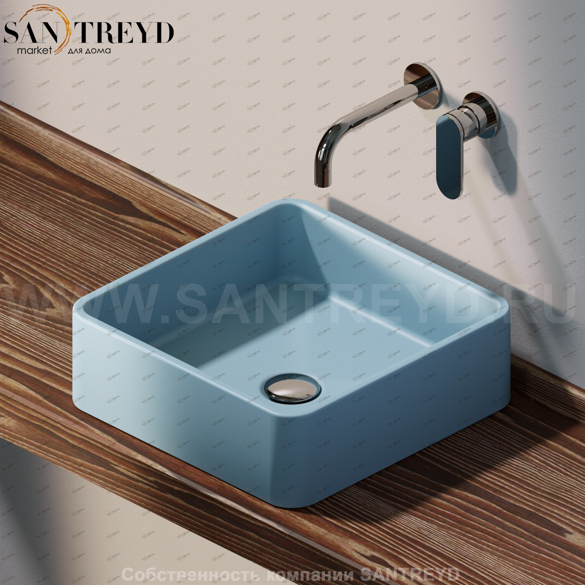 MWL405014 Накладная раковина на столешницу  квадратная Ceramica Flaminia Miniwash