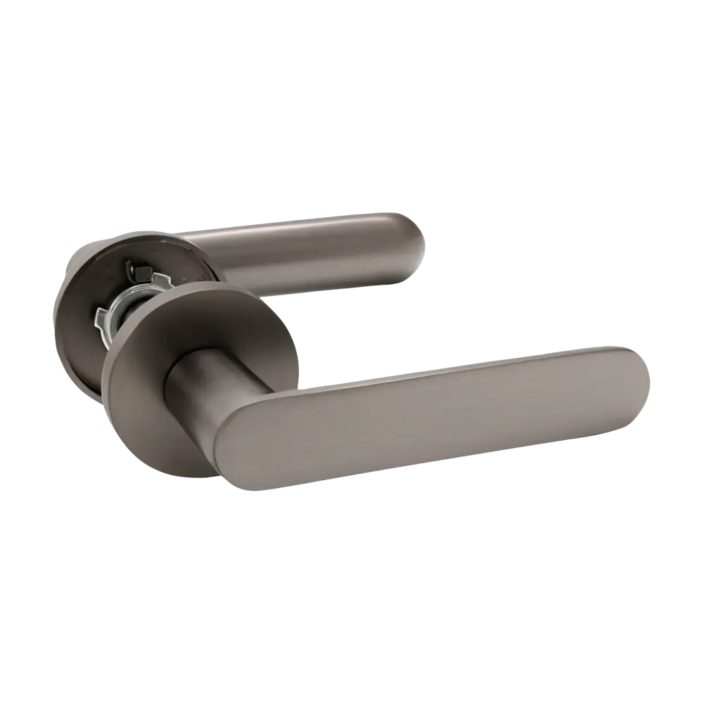 Дверная ручка на розетке KREAFORTA Шуя без запирания цвет графит STLM-2106265