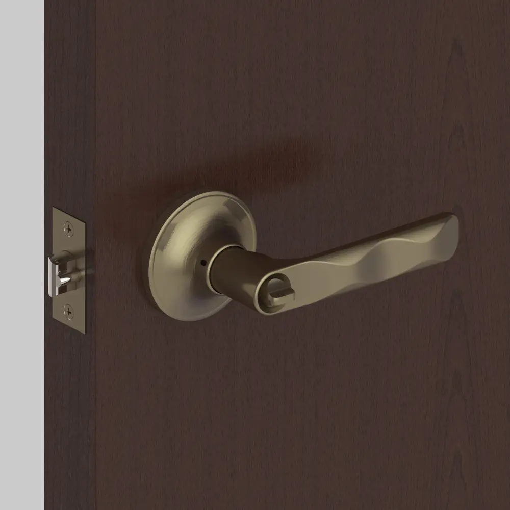 Ручка-защелка 624/BL PB-B с ключом и фиксатором ЦАМ цвет бронза FUARO STLM-2211408 - Вид №7