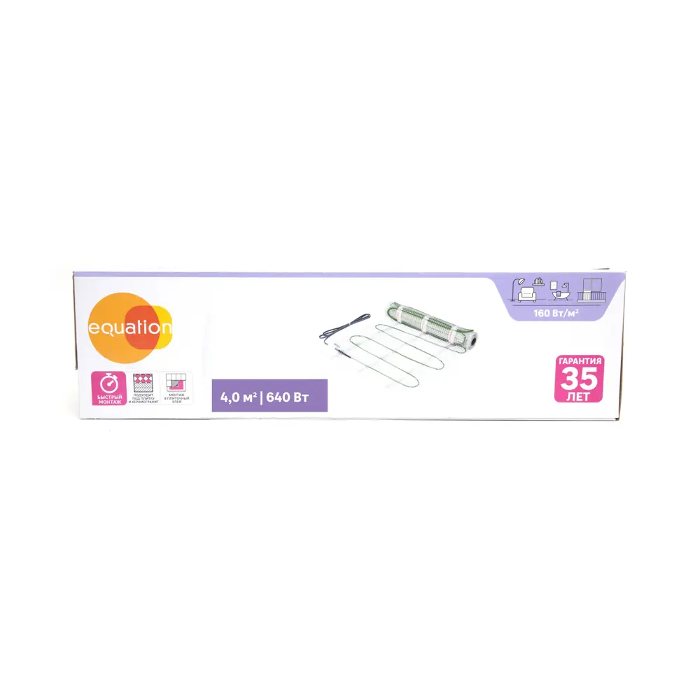 Equation: Нагревательный мат для тонкого теплого пола 4 м² 89345968 STLM-0942321 - Вид №3