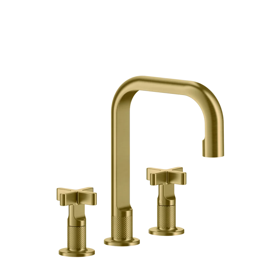 Группа умывальников 58114 716 Gessi Inciso PVD С ЗОЛОТОЙ ЩЕТКОЙ 58114716