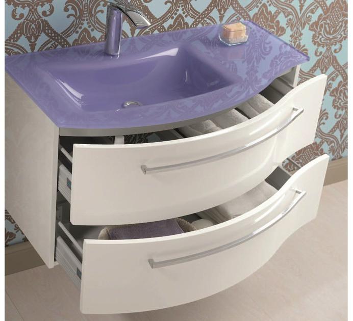 Mobiltesino Лаковая тумба под умывальник со шкафом Formula elite F150 - Вид №2