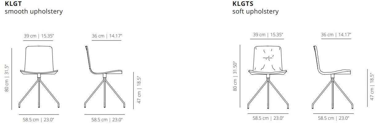 Viccarbe Стул на козелке из ткани Klip sun-id-1444327 - Вид №3