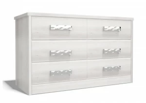 Комод для спальни с 3 ящиками беленый дуб "Парма" DREAMLINE КОМОДЫ "ПАРМА" 163248 Белый