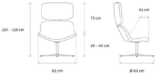 Wagner Акустический вращающийся стул W-lounge sun-id-1503882 - Вид №3