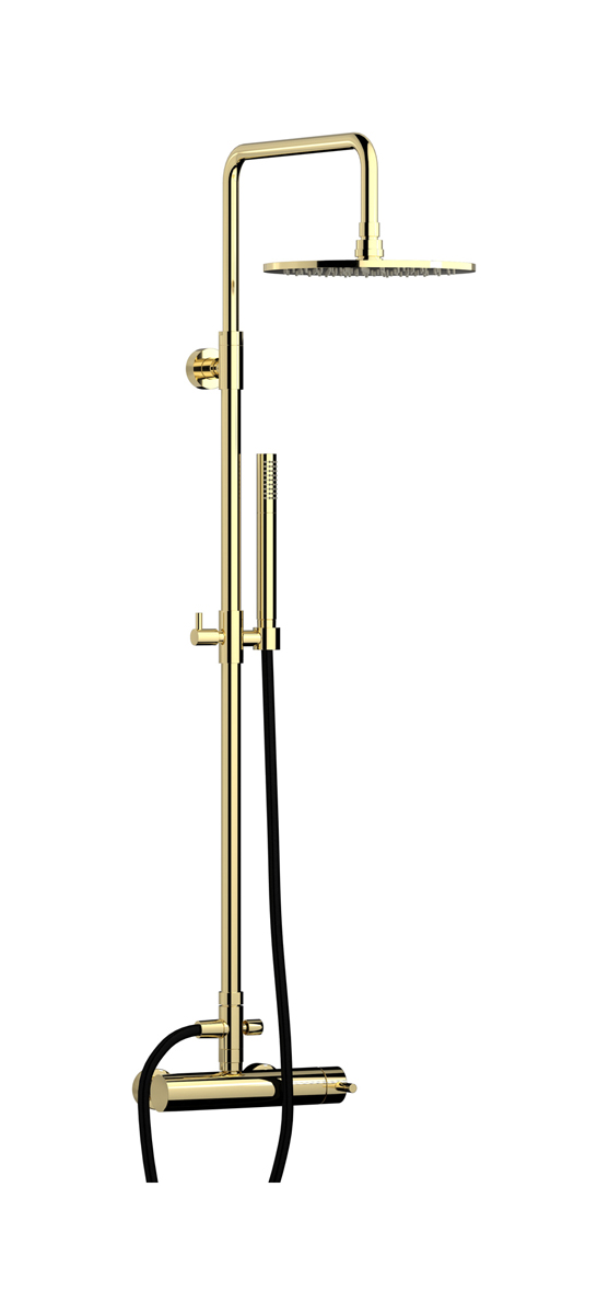 Душевая колонна Whynot со смесителем, круглым верхним душем и лейкой WE ARE IB mt127ii Pale Gold Indoor Shower