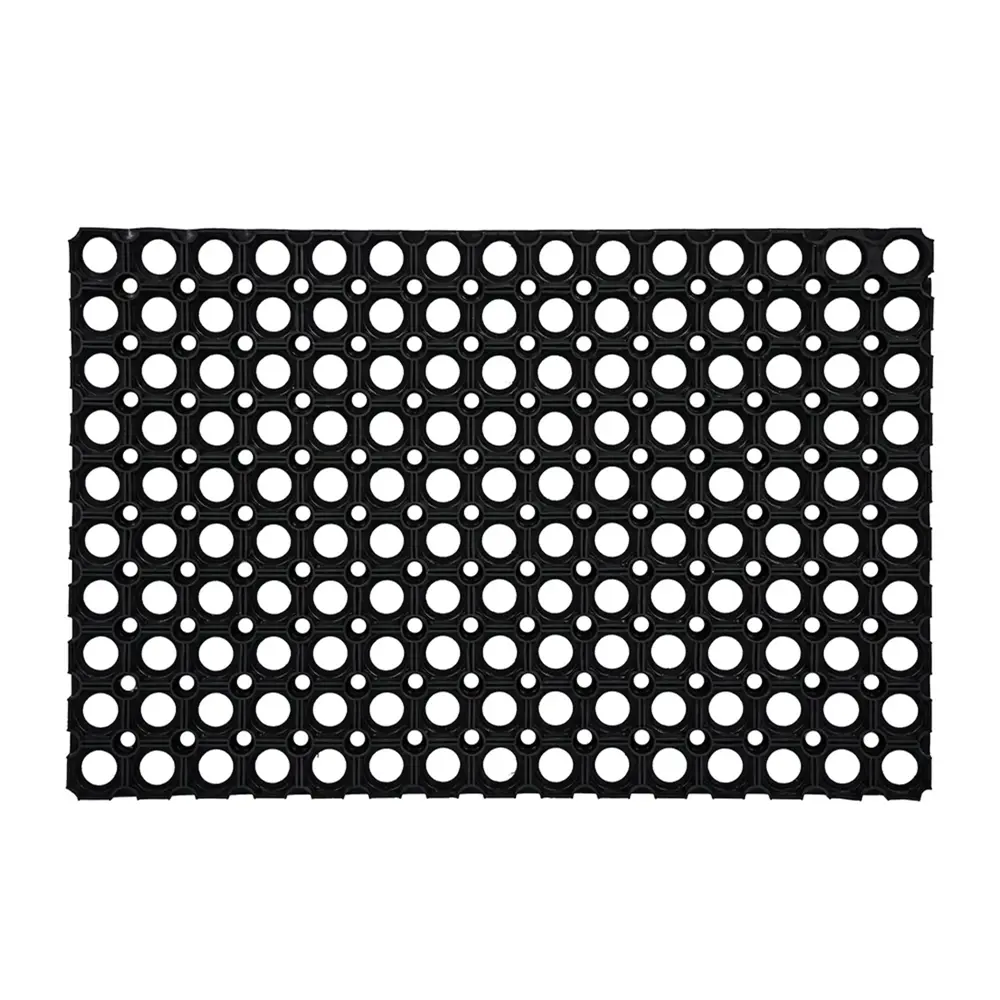 Коврик грязезащитный каучук Amigo 80x120 см цвет черный STLM-2001740 - Вид №1