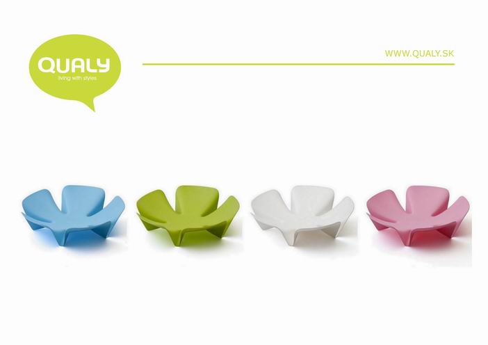 Ваза для фруктов розовая Flower QUALY - 00-3869546 Розовый  - Вид №3