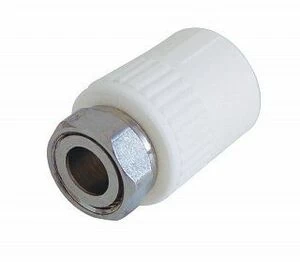 Муфта комбинированная KALDE D20х3/4" с накидной гайкой белая