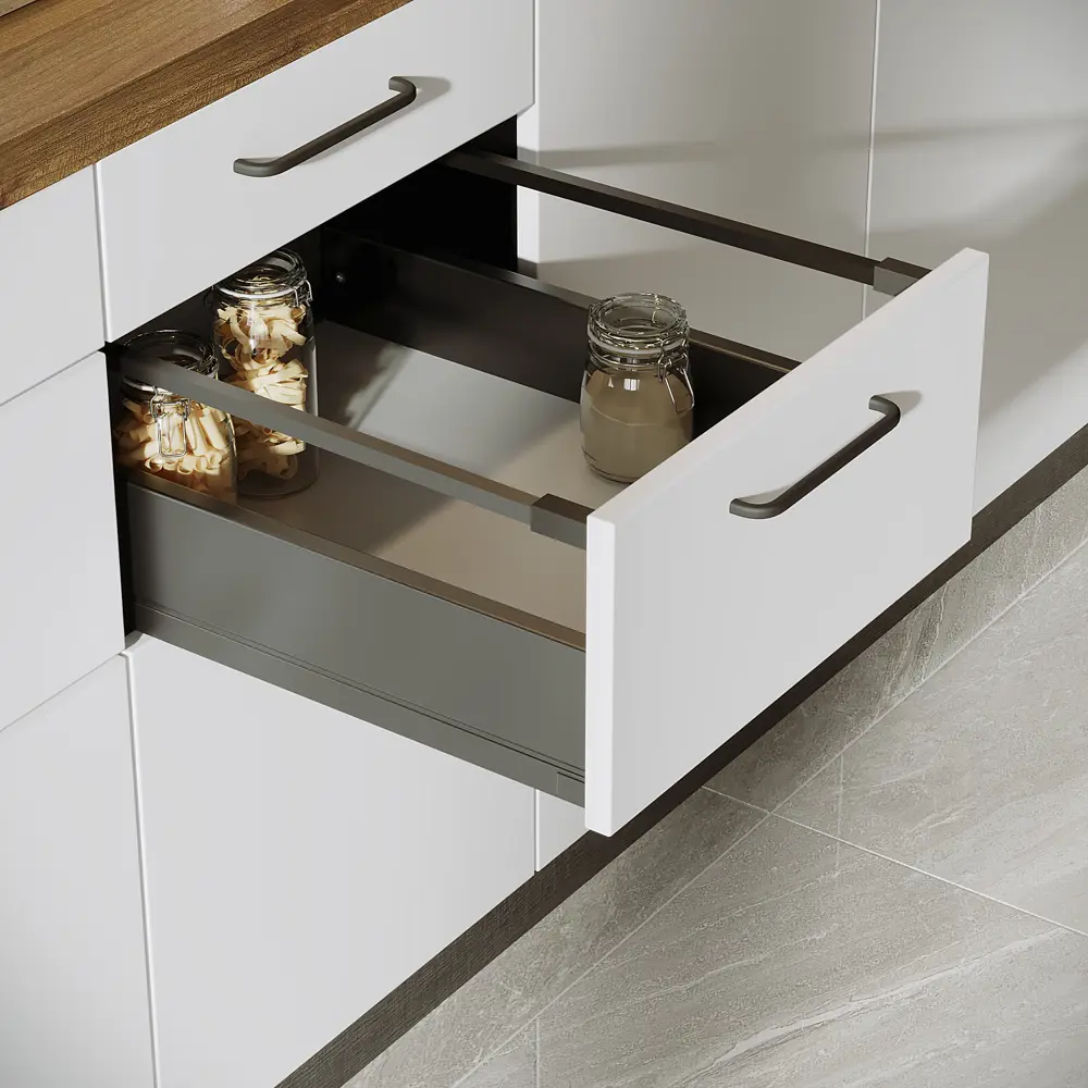 Выдвижной ящик с доводчиком 40x19x50 см KONSENSA ЛДСП/металл цвет серый Flowbox STLM-2205406