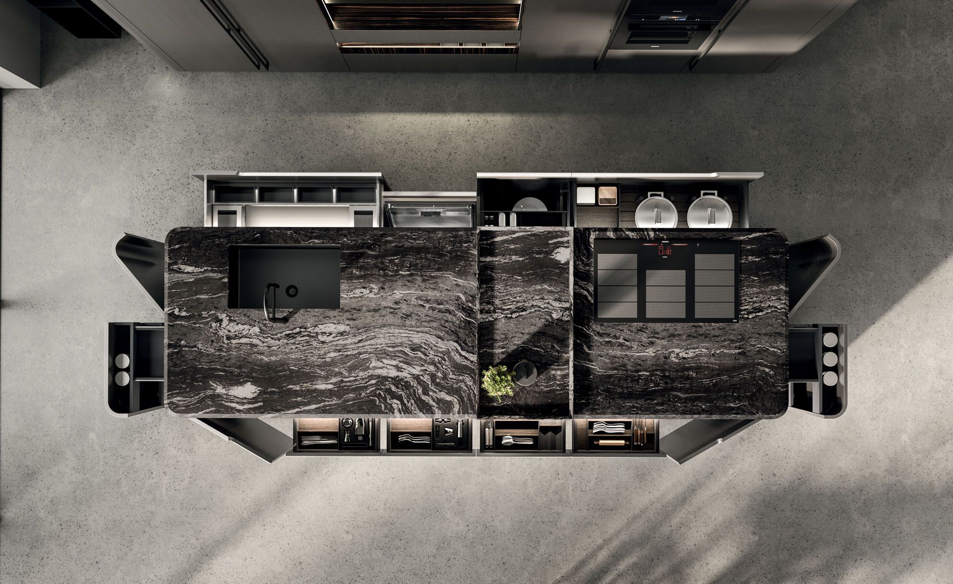 Встроенная кухня с островом Arrital Ak_Project ARCH-00142671 - Вид №3