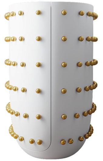 Scarlet Splendour Буфет из лакированной фанеры с распашными дверцами Oasis O2 - Вид №2