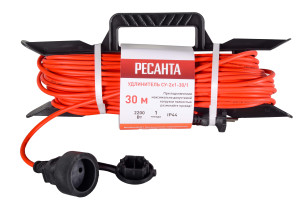 Удлинитель силовой Ресанта СУ-2х1-30/1 оранжевый 5413373