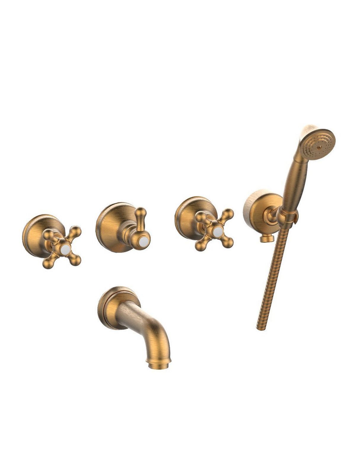 Встраиваемый настенный смеситель для ванны с 5 отверстиями Rubinetterie Frattini Dedra ARCH-00048480 - Вид №4