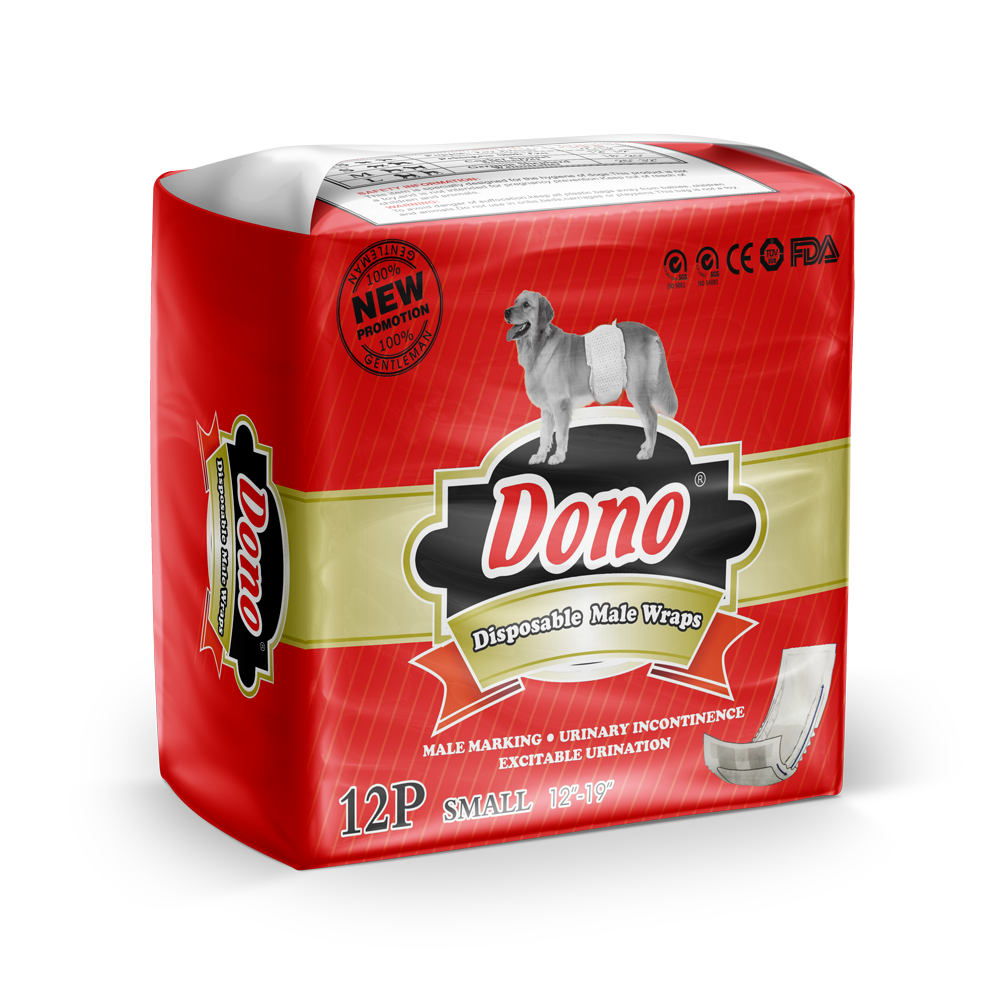 ПР0046992 Пояса Male Pet Diaper одноразовые впитывающие для кобелей размер S, 12шт Dono 