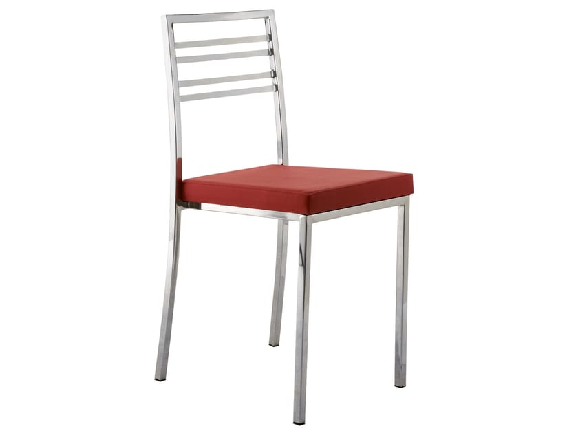 Металлический стул с мягким сиденьем XLINE гранат ARCH-00097262