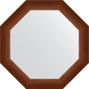 BY 3991 Зеркало в багетной раме - орех 65 mm EVOFORM Octagon