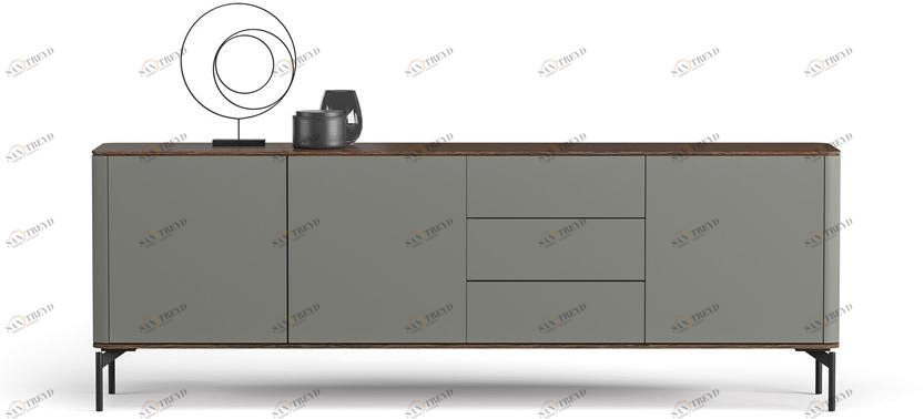 TUMIDEI Лакированный буфет с распашной дверцей и ящиками Circle sun-id-1380532