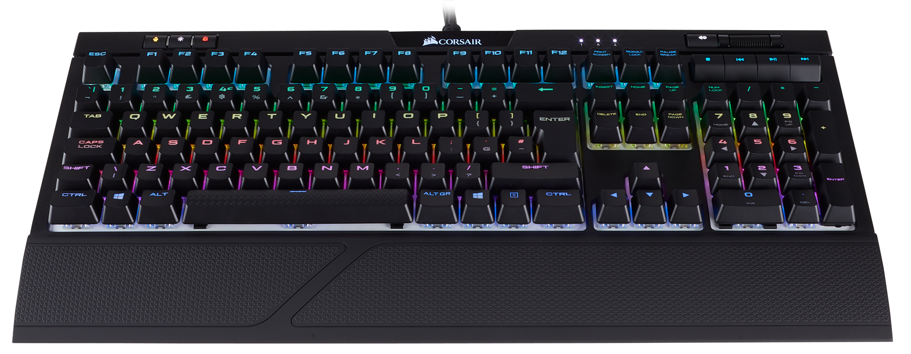 CH-9104113-RU Игровая клавиатура gaming™ strafe rgb mk.2 mechanical gaming keyboard, backlit rgb led, cherry mx silent (russian) Corsair Santreyd  - Вид №2