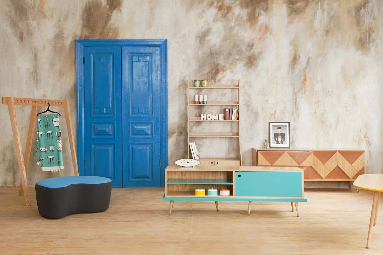 Стеллаж деревянный с 2 дверцами дуб Booka WOODI  00-3966202 Бежевый  - Вид №6