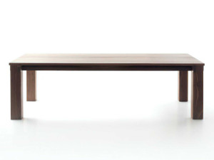 Выдвижной прямоугольный обеденный стол из массива дерева