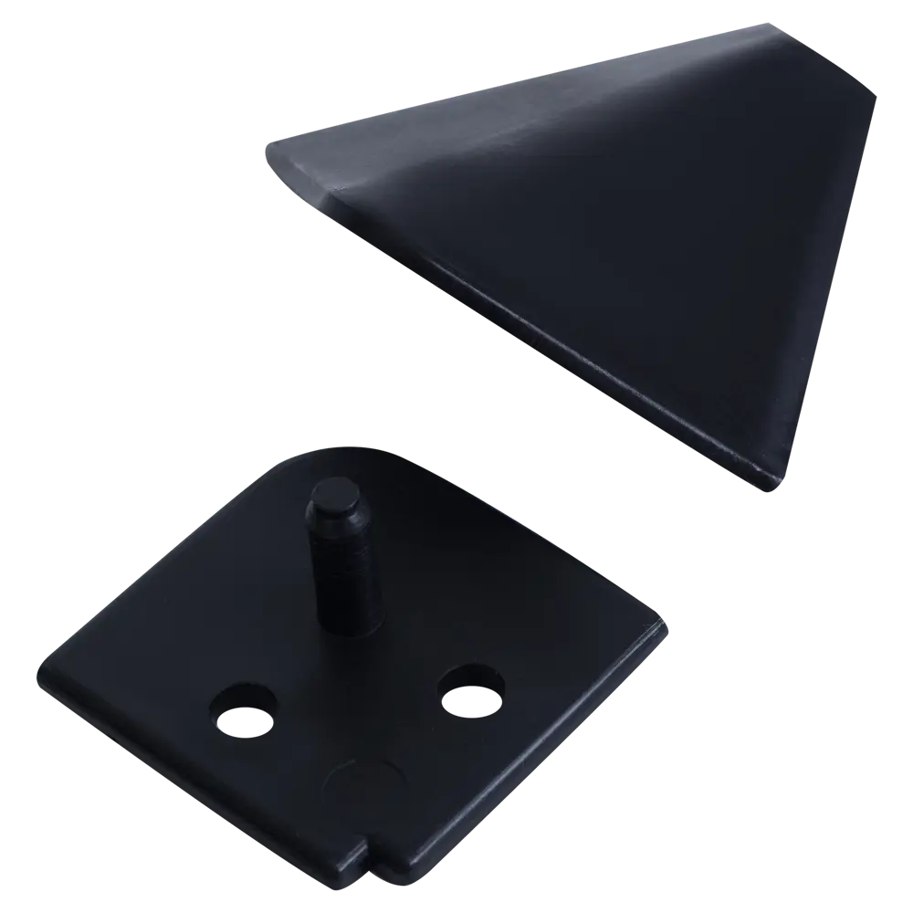 Заглушки к плинтусу ПВХ цвет чёрный 6 шт Santreyd STLM-2138633 - Вид №2