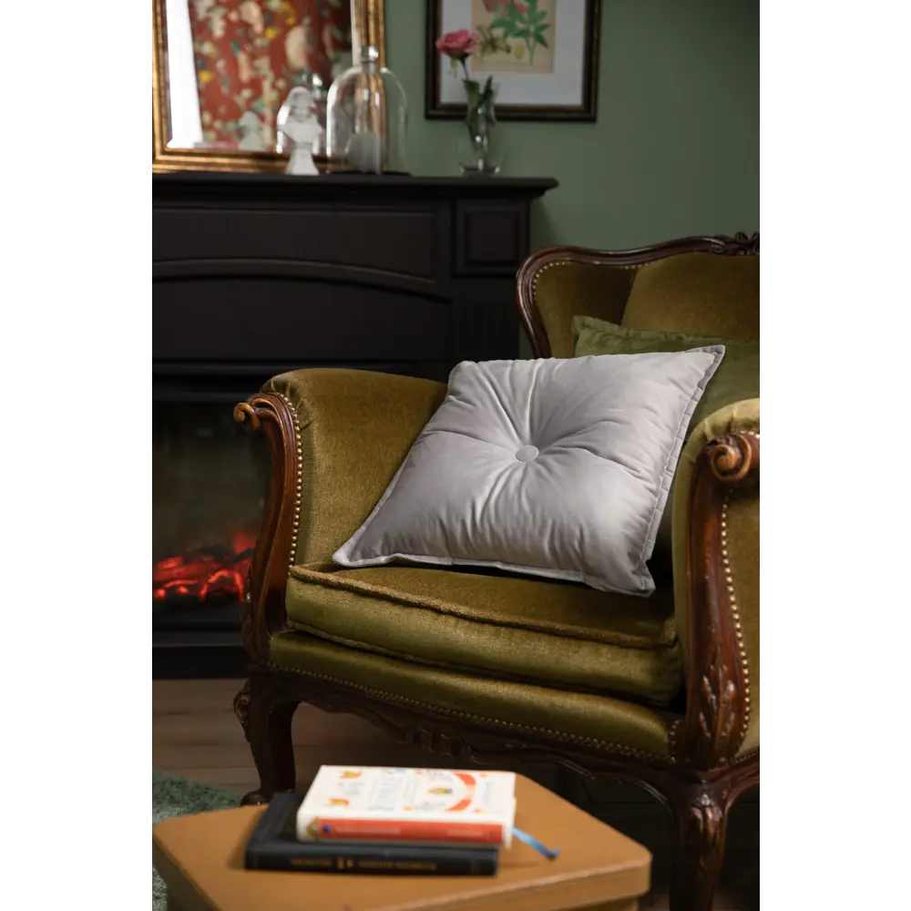 Подушка Бархат 43х43 см серая LINEN WAY STLM-2087001 - Вид №10