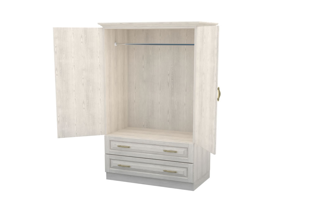 Шкаф распашной двухдверный с ящиками белый "Эдем" DREAMLINE ЭДЕМ 174892 Белый  - Вид №1