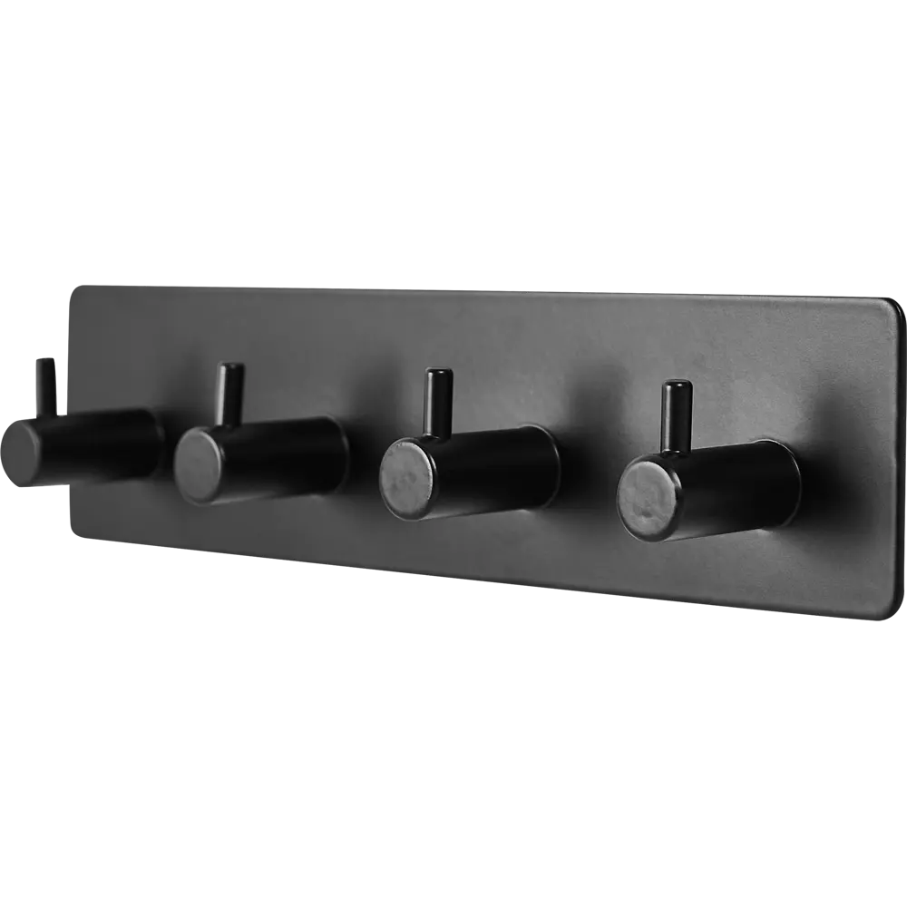 Крючок самоклеящийся квадрат четверной черный Santreyd STLM-2029504