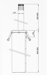 Полуавтоматический выдвижной боллард