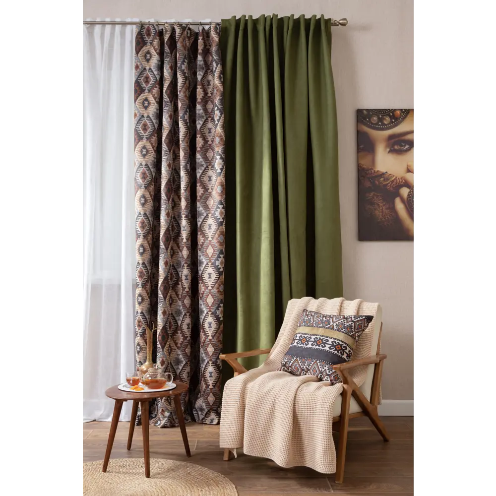 Штора на ленте со скрытыми петлями Inspire Looks 200х260 см цвет зелёный 18614174 STLM-2155347  - Вид №8